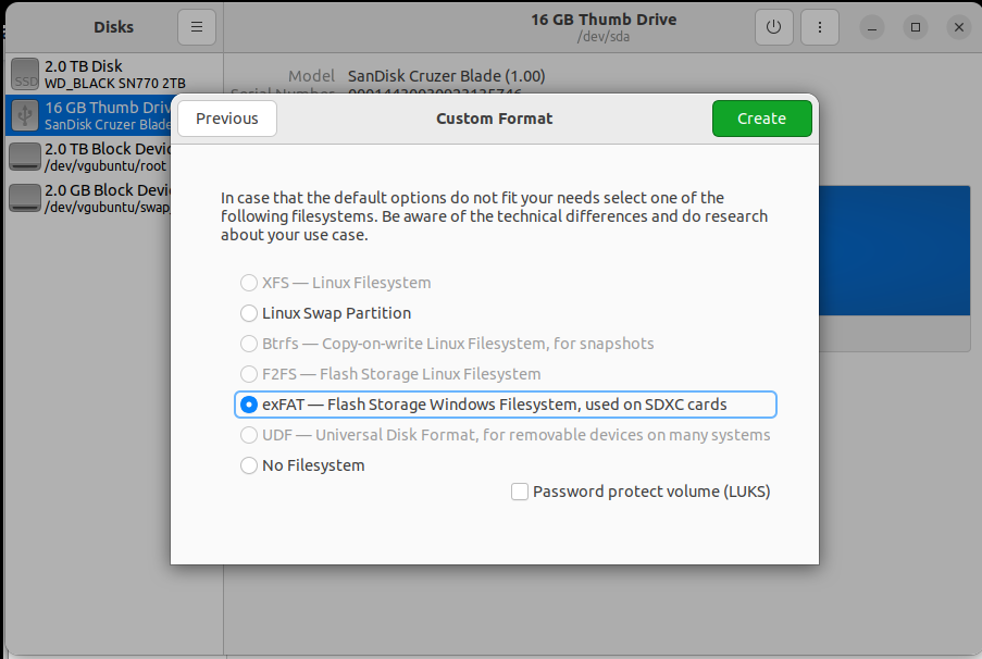 Format partition to exFAT.