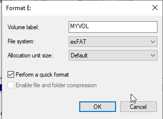 Format to exFAT.