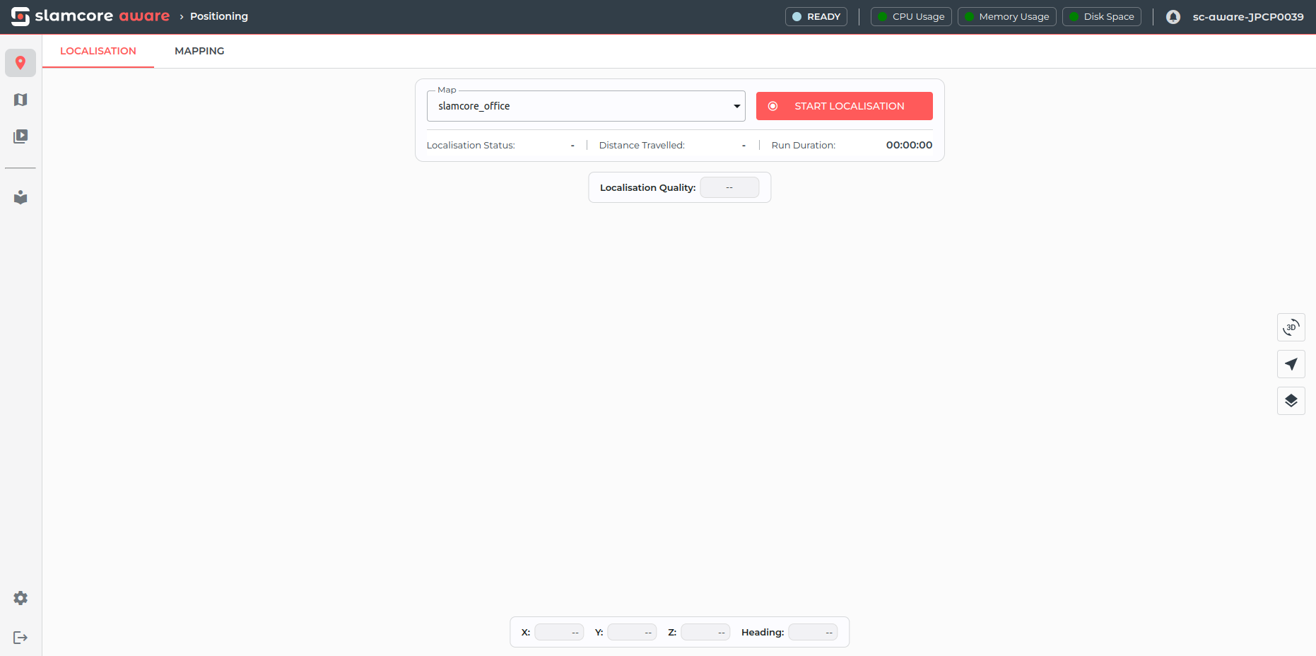 Web Interface Home Page