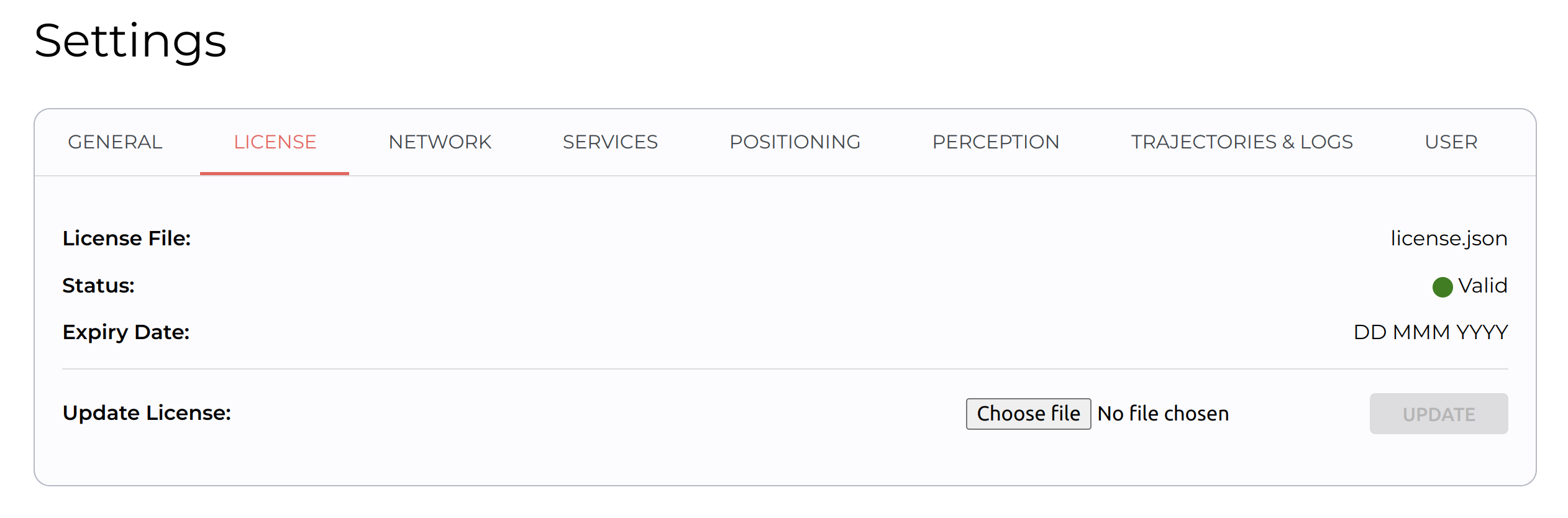Software License Pane