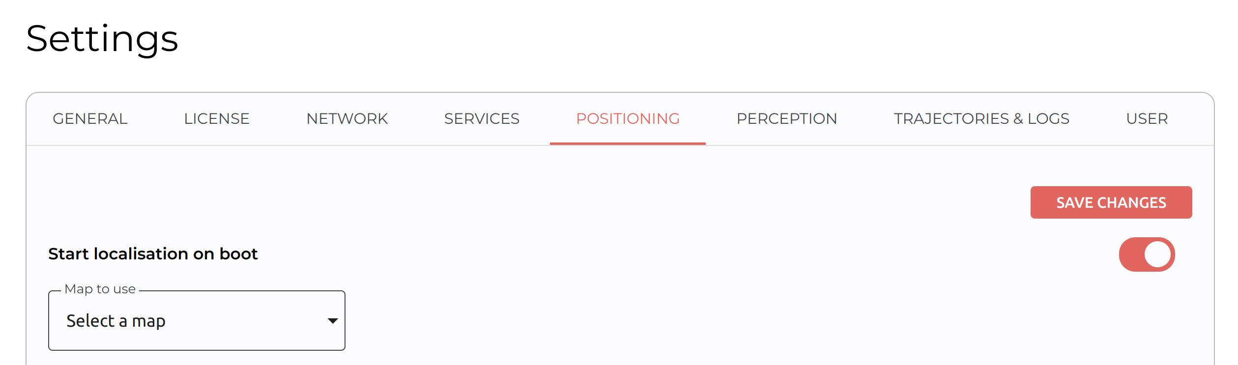 Localisation Settings - Start localisation on boot