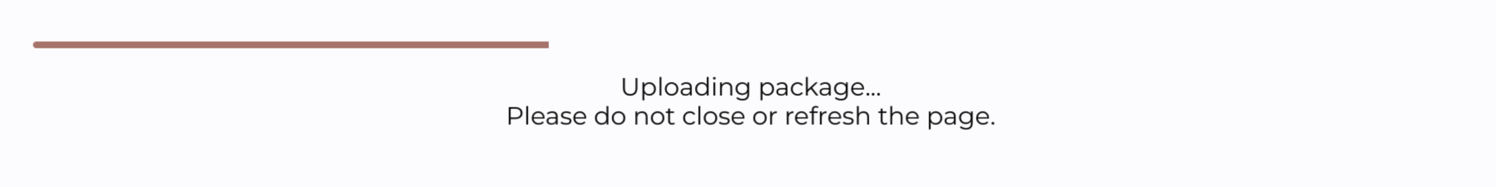 Software Update Status - Ongoing
